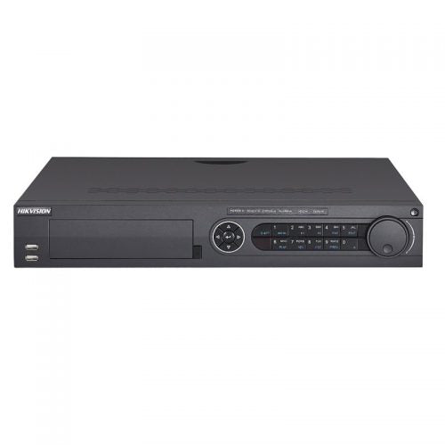 Hikvision 32 Channel Turbo DVR 32 Turbo HD/CVI / AHD / CVBS interface input, 32-ch video&4-ch audio input, 8-ch IP video input(up to 40-ch IP), H.264/H.264+/H.265+ /H.265 video compression